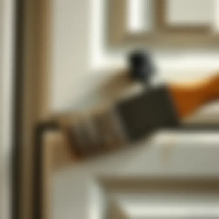 Close-up of high-quality paint applied to cabinet surfaces