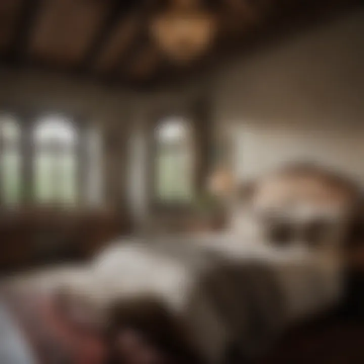 Cozy traditional bedroom with rich textiles