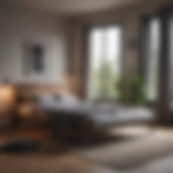 Chic interior design featuring a folding bed