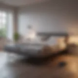 Elegant folding bed in a modern studio apartment