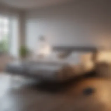 Elegant folding bed in a modern studio apartment