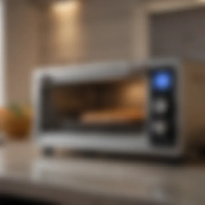 User-friendly controls on a countertop toaster oven