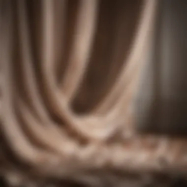 Elegant silk fabric draping gracefully in a design setting