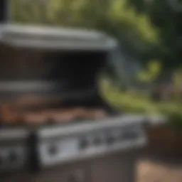 Luxury gas grill with multiple burners and sleek design