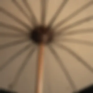Durable Materials of Tuuci Umbrellas Close-up of Tuuci umbrella materials showcasing durability and design