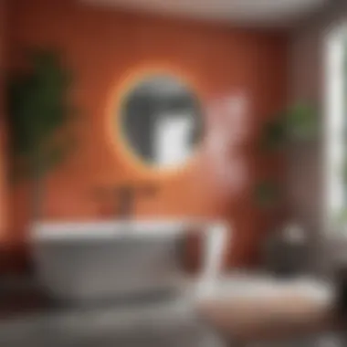 Creative use of color schemes on bathroom walls to enhance mood