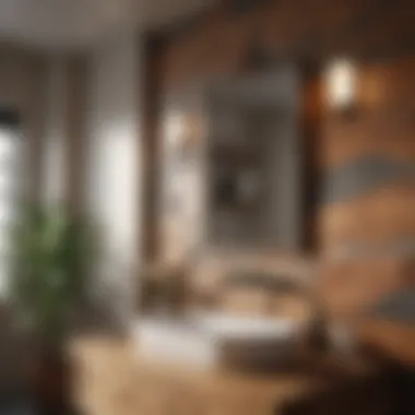 Organic Touches in Bathroom Wall Decor Natural materials used in bathroom wall decor, including wood and stone
