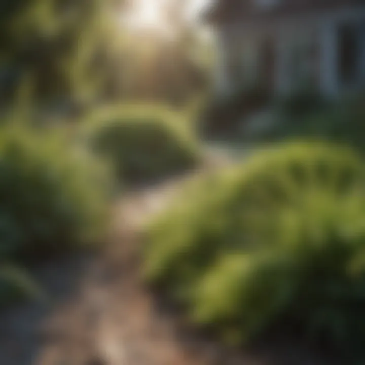 A lush garden showcasing alternatives to salt for weed control