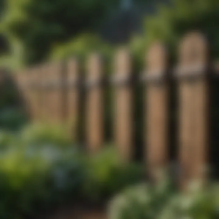 A variety of garden fence styles including wood, metal, and vinyl.