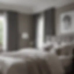Stylish modern valance in a contemporary bedroom