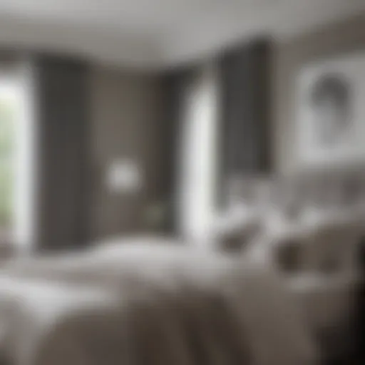 Stylish modern valance in a contemporary bedroom