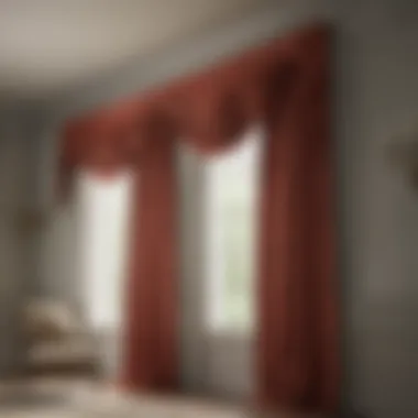 Traditional Fabric Valance Elegant traditional fabric valance enhancing a cozy room