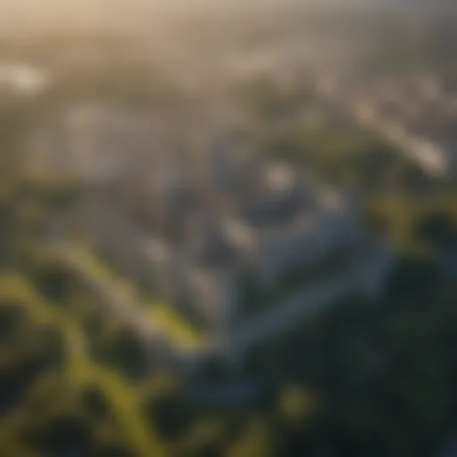 Aerial view of Windsor Castle showcasing its majestic architecture