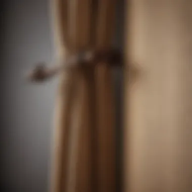 Stylish wooden curtain rod holder enhancing rustic interior design
