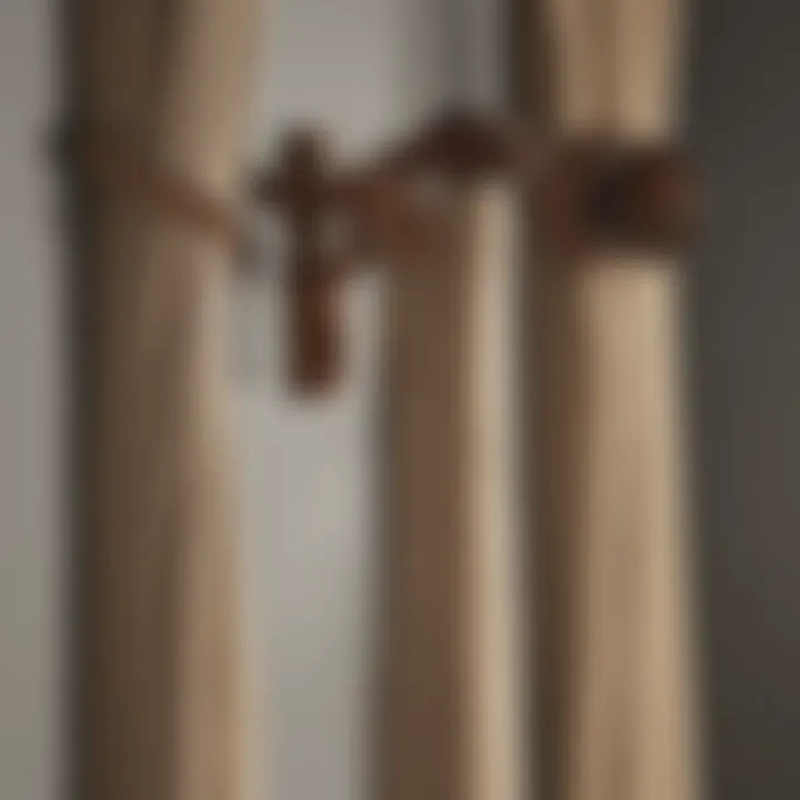 Various wooden curtain rod holder styles displayed together