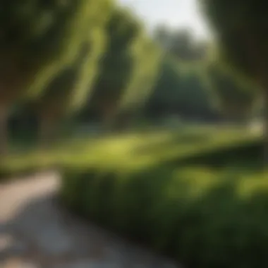 Beautiful Landscape Design with Hedges Beautifully designed landscape featuring privacy hedges