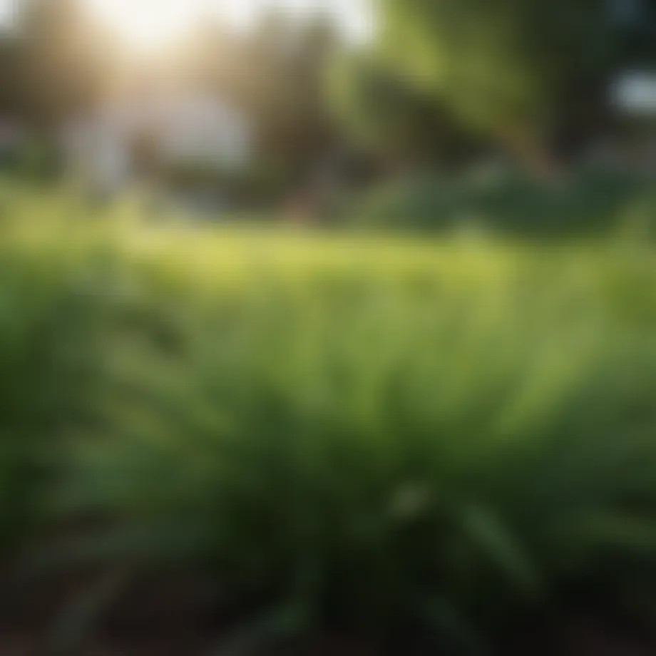 Close-up of healthy grass showcasing optimal growth.