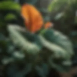 Lush elephant ear plants in a vibrant garden setting