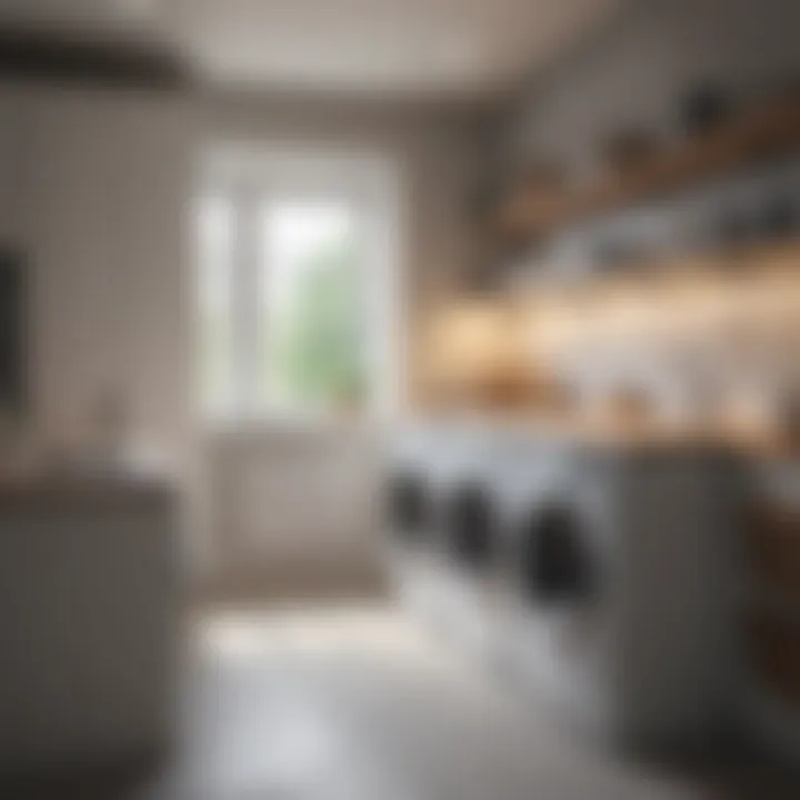 Functional laundry room with integrated appliances