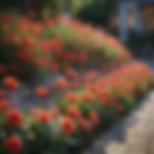 Vibrant flower bed showcasing seasonal blooms