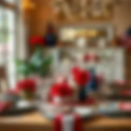 Festive red, white, and blue table setting