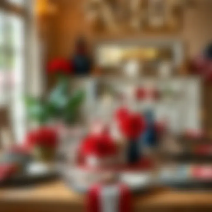 Festive red, white, and blue table setting