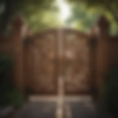 Completed Wood Gate Installation Completed wood gate installation