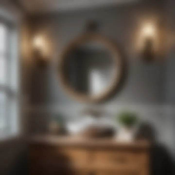 Charming traditional half bath featuring vintage elements