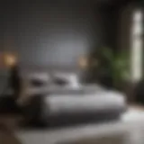 Elegant high-end bedroom with modern design elements