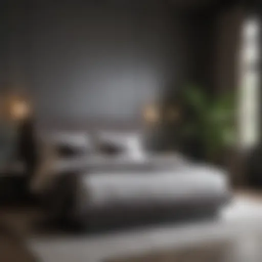 Elegant high-end bedroom with modern design elements