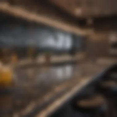 Mirrored backsplash in a modern home bar setting