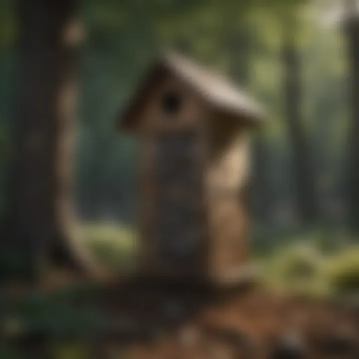 A bat house placed in an ideal location