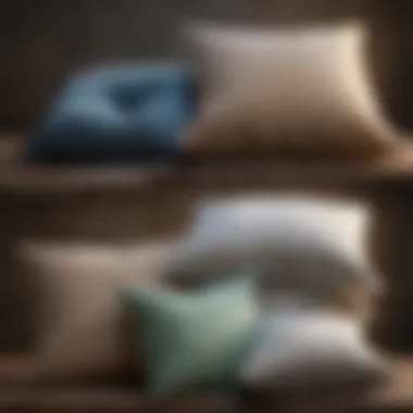Comparison of Various Pillow Types Different types of pillows arranged for comparison