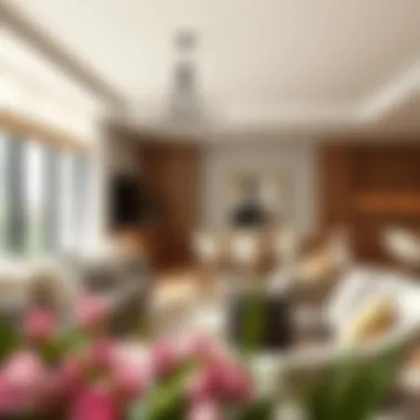 Elegant Decor in Combined Dining and Living Area Elegant decor in a combined dining and living area