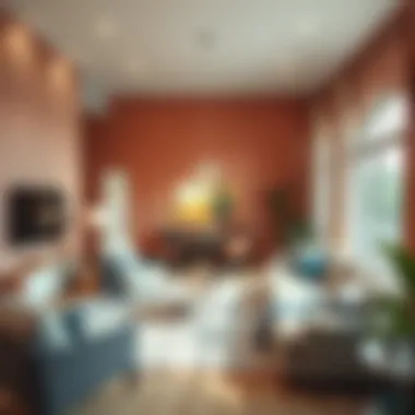 Harmonious Color Palette in Living Area Harmonious color palette enhancing the living area