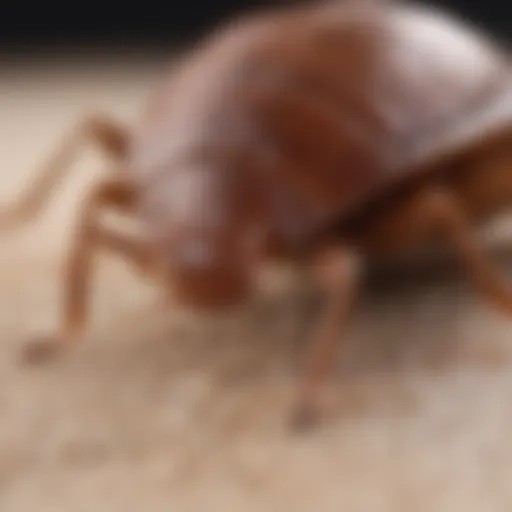 Close-up of bed bug on skin