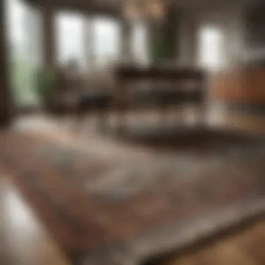 Stylish materials and textures for dining room rugs