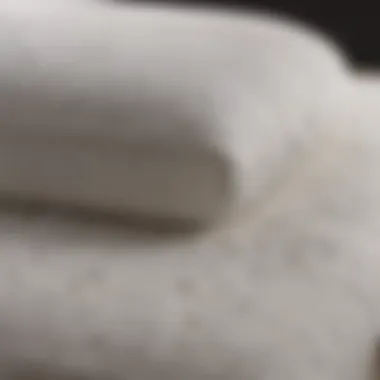 Close-up view of hypoallergenic mattress cover material