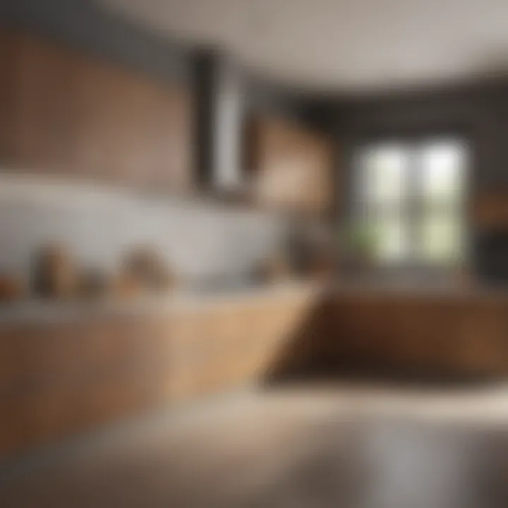 A variety of high-quality materials used in kitchen cabinets, including wood and laminate