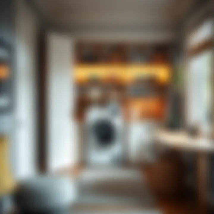 Integrated Laundry Space Creative laundry area integrated into living space