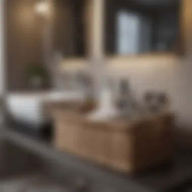 Elegant bathroom storage baskets and organizers