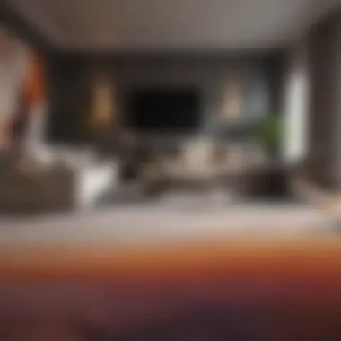 Gradient Carpet in Luxurious Living Room Luxurious living room featuring a gradient carpet
