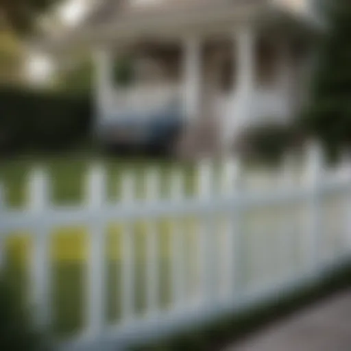 Planning the layout of a vinyl picket fence in a backyard setting