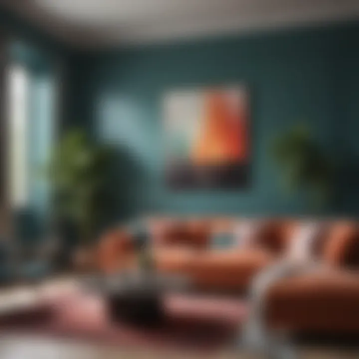 A beautifully designed living room with harmonious colour schemes