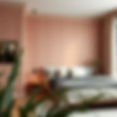 Bedroom interior with a harmonious color palette and textures