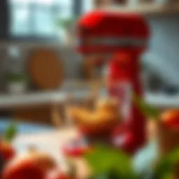 Sleek design of the new KitchenAid Mixer showcasing its modern aesthetic