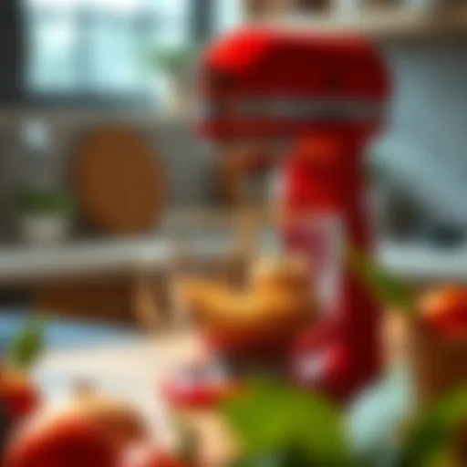 Sleek design of the new KitchenAid Mixer showcasing its modern aesthetic