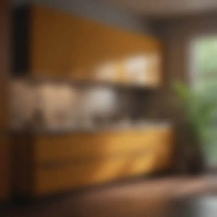 Contemporary Kraftmaid cabinet blending with home decor