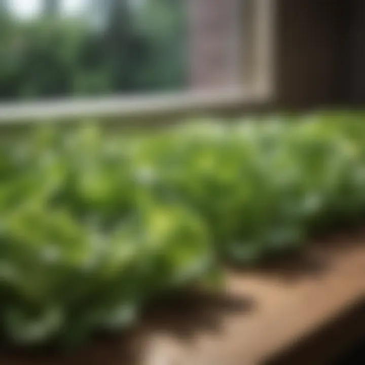 Harvested lettuce ready for a fresh salad presentation