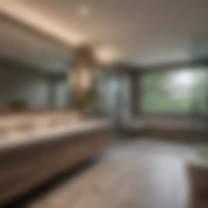 Stylish master bath with a spacious walk-in shower and dual vanities